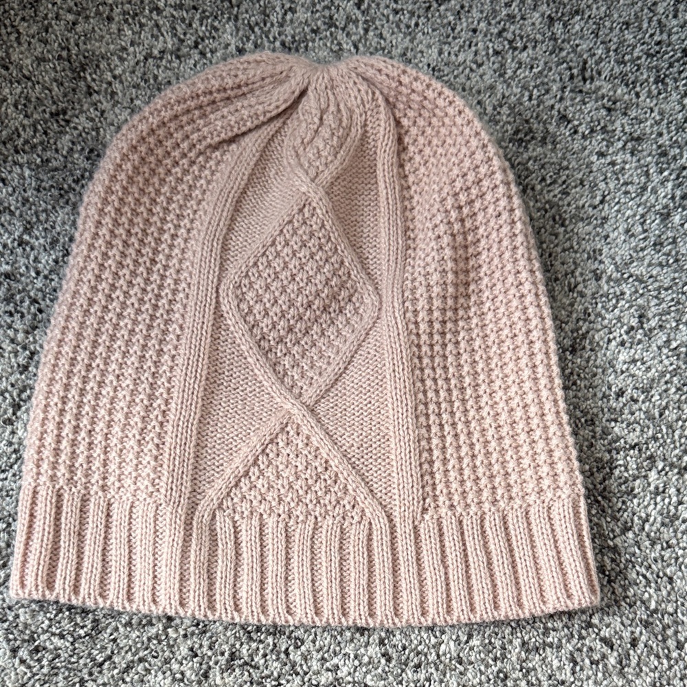 Soft Rose Cable Knit Women's Beanie